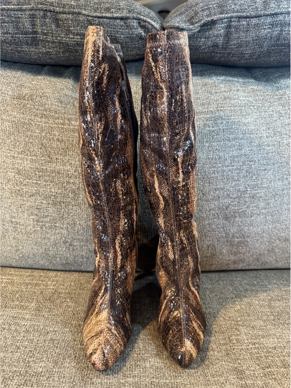 vintage Diba snakeskin stiletto knee high boots Size 6M